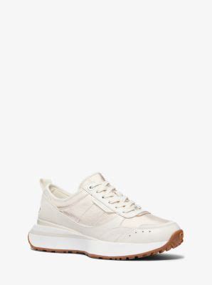 michael kors flynn metallic leather trainer|Michael Michael Kors Flynn Trainer Sneaker .